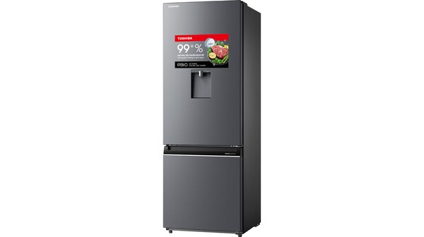 Tủ lạnh Toshiba Inverter 322 lít GR-RB405WE-PMV(06)-MG mặt nghiêng trái