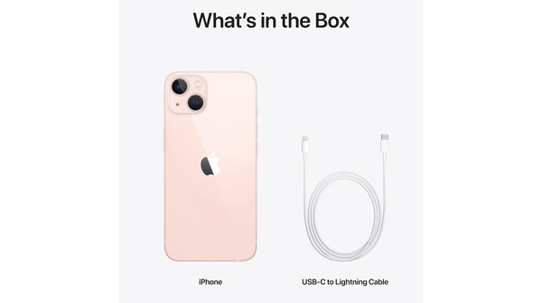 Điện thoại iPhone 13 128GB Hồng dây sạc