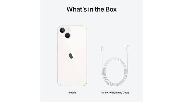 Điện thoại iPhone 13 128GB Trắng dây sạc