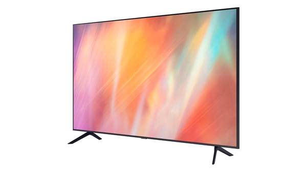 Smart Tivi Samsung 4K 50 inch UA50AU7700KXXV mặt nghiêng phải