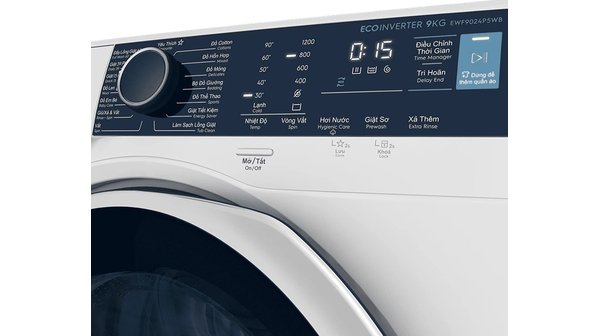 Máy giặt Electrolux Inverter 9kg EWF9024P5WB bảng điều khiển