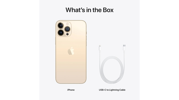 Điện thoại iPhone 13 Pro Max 128GB Vàng Đồng dây sạc