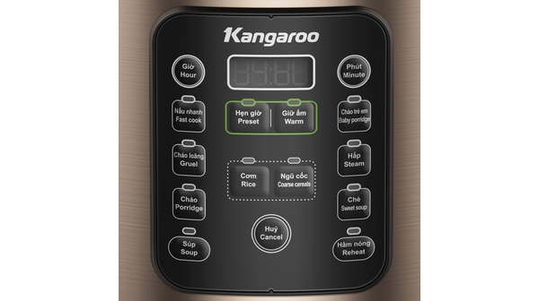 Nồi cơm điện Kangaroo 1.8 lít KG18DR6 bảng điều khiển điện tử