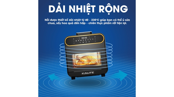 Nồi chiên không dầu Kalite Steam Pro dải nhiệt rộng
