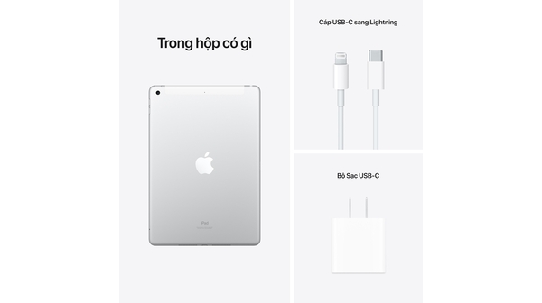 iPad Gen 9 Wifi Cellular 256GB 10.2 inch MK4H3ZA/A Bạc (2021) bộ phụ kiện kèm