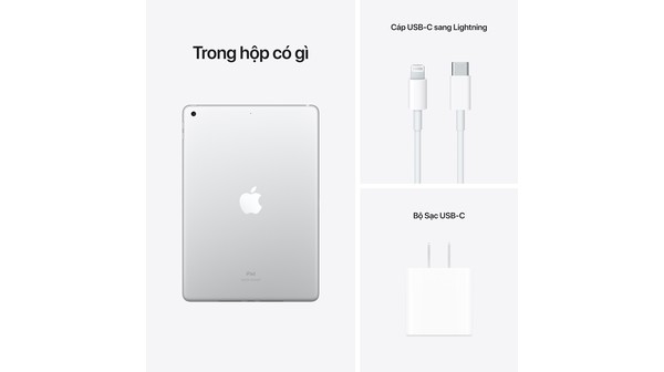 iPad Gen 9 Wifi 64GB 10.2 inch MK2L3ZA/A Bạc (2021) bộ phụ kiện kèm
