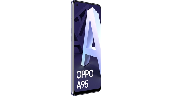Điện thoại Oppo A95 8GB/128GB Bạc mặt nghiêng trái
