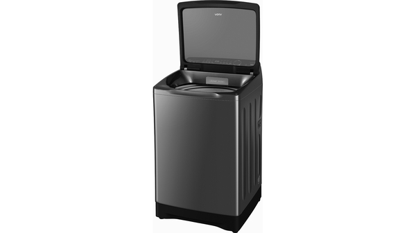 Máy giặt Aqua Inverter 15 kg AQW-DR150UGT.S mặt nghiêng phải cửa mở