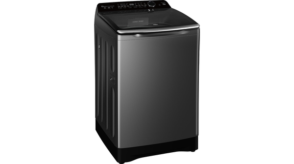 Máy giặt Aqua Inverter 15 kg AQW-DR150UGT.S mặt nghiêng trái