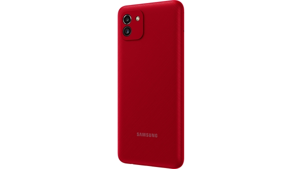 Điện thoại Samsung Galaxy A03 32GB Đỏ mặt lưng nghiêng trái