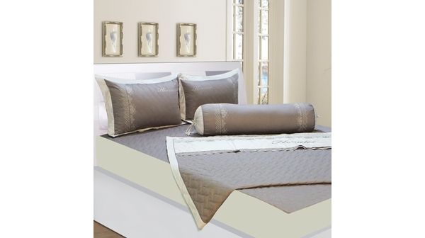 Bộ chăn drap gối Hometex bọc màu thêu cao cấp 1.8X2M) cho bạn giác ngủ ngon