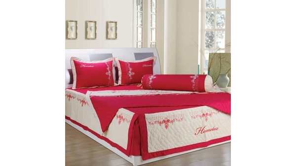 Bộ chăn drap gối Hometex bọc màu thêu cao cấp 1.8X2M) sử dụng lâu