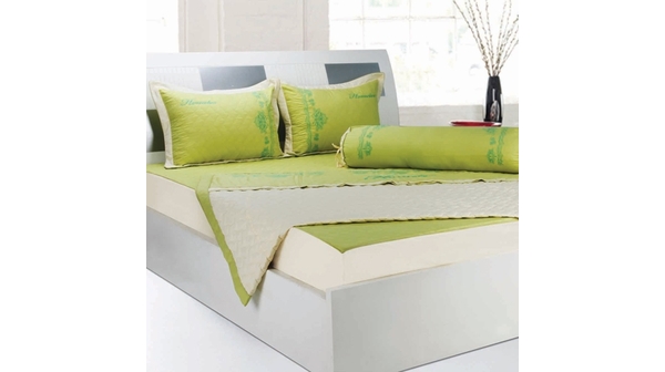Bộ chăn drap gối Hometex bọc màu thêu cao cấp 1.8X2M) giá rẻ