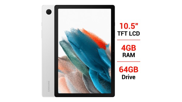 Máy tính bảng Samsung Galaxy Tab A8 64GB Bạc (2022) mặt trước sau