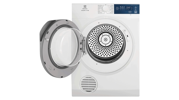 Máy sấy quần áo Electrolux 8.5 kg EDV854J3WB Trắng mặt chính diện cửa lồng mở