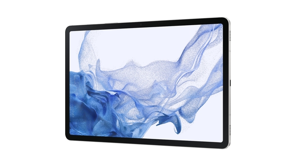 Máy tính bảng SamSung Galaxy Tab S8 128GB Bạc mặt nghiêng phải