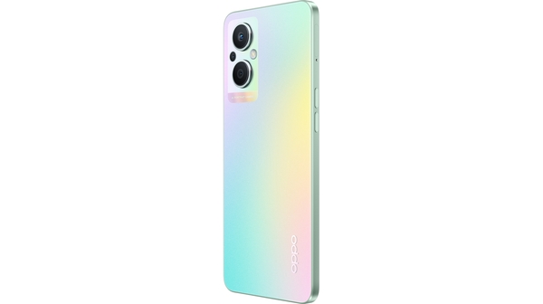 Điện thoại OPPO Reno7 Z 5G Bạc mặt lưng nghiêng phải