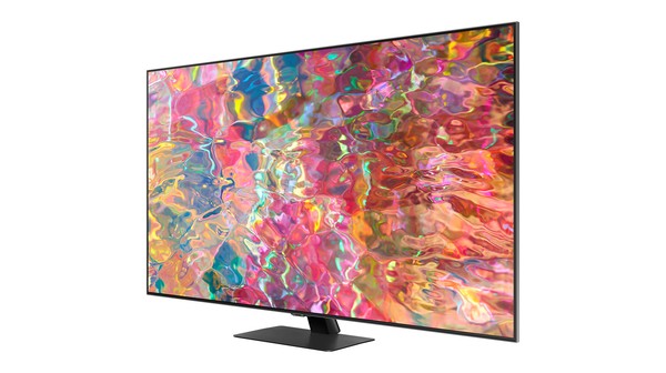 Smart Tivi QLED Samsung 4K 55 inch QA55Q80BAKXXV mặt nghiêng phải