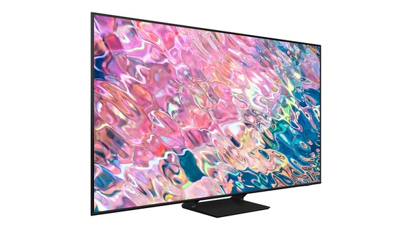 Smart Tivi QLED Samsung 4K 85 inch QA85Q60BAKXXV mặt nghiêng trái