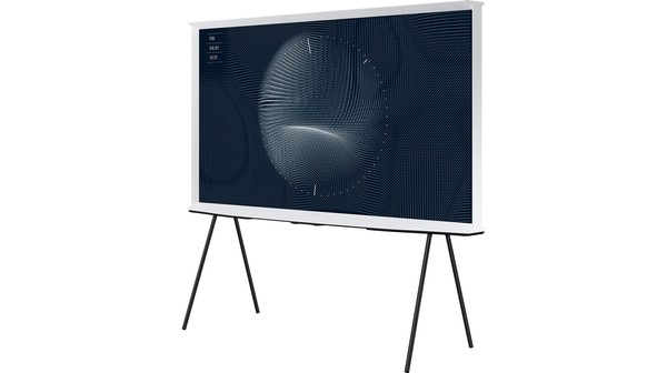 Smart Tivi QLED Samsung 4K 65 inch QA65LS01BAKXXV mặt nghiêng phải có chân đế