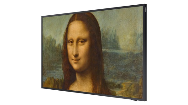 Smart Tivi QLED Samsung 4K 43 inch QA43LS03BAKXXV mặt nghiêng phải không chân đế