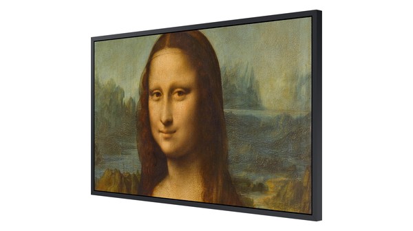 Smart Tivi QLED Samsung 4K 32 inch QA32LS03BBKXXV mặt nghiêng phải không chân đế