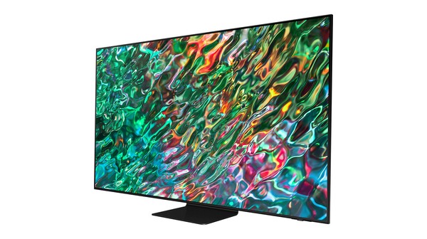 Smart Tivi Neo QLED Samsung 4K 55 inch QA55QN90BAKXXV mặt nghiêng phải