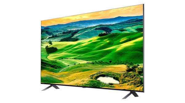 Smart Tivi QNED LG 4K 55 inch 55QNED80SQA mặt nghiêng