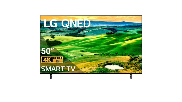 Smart Tivi QNED LG 4K 50 inch 50QNED80SQA mặt chính diện