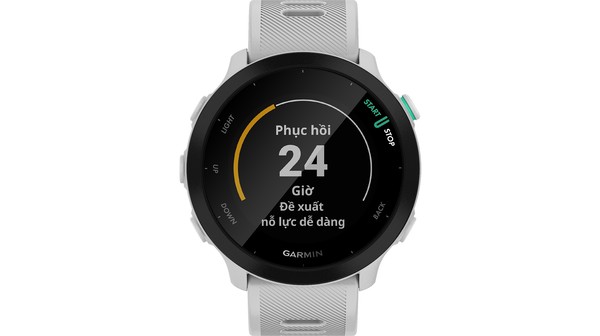 Đồng hồ Garmin Forerunner 55 Đá Trắng chính diện
