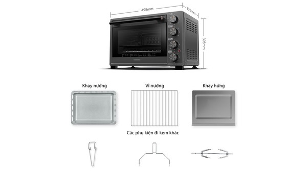 Lò nướng Toshiba 35 lít TL-MC35Z phụ kiện kèm