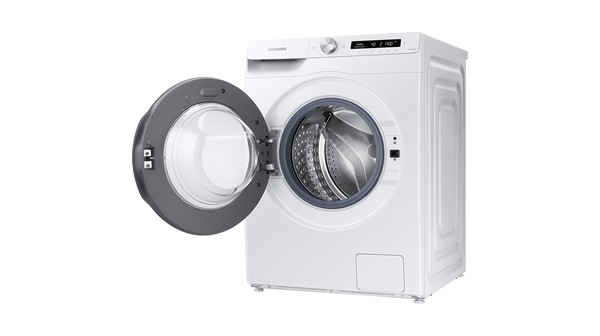 Máy giặt Samsung 13 kg Inverter WW13T504DAW mặt nghiêng cửa lồng mở