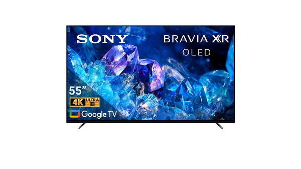 Google Tivi OLED Sony 4K 55 inch XR-55A80K mặt chính diện