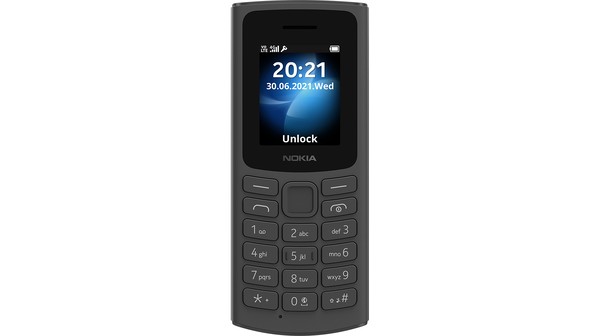 Điện thoại Nokia 105 4G Đen mặt chish diện
