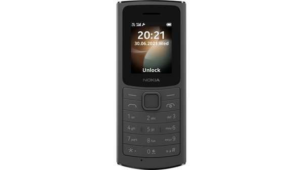 Điện thoại Nokia 110 4G Đen mặt chính diện