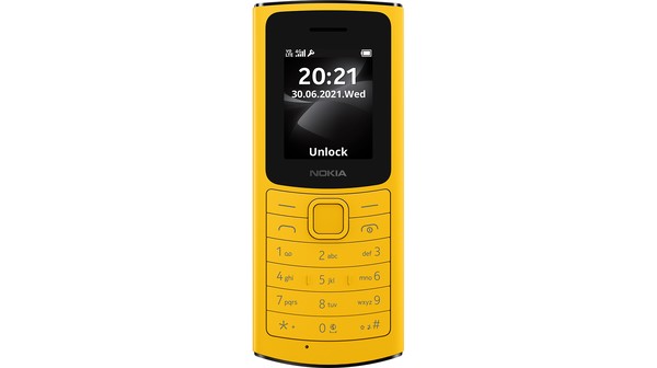 Điện thoại Nokia 110 4G Vàng mặt chính diện