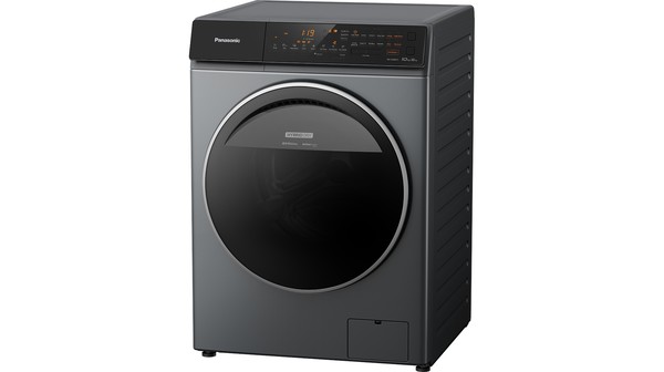 Máy giặt sấy Panasonic Inverter 10 kg NA-S106FC1LV mặt chính diện nghiêng phải