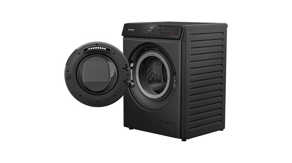 Máy giặt sấy Panasonic Inverter 9 kg NA-S96FR1BVT mặt nghiêng phải cánh cửa mở