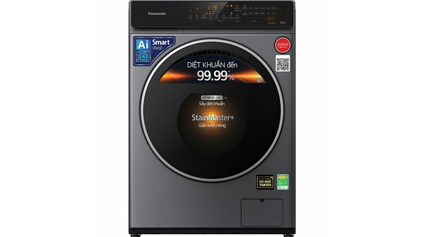 Máy giặt Panasonic Inverter 10 kg NA-V10FC1LVT mặt chính diện