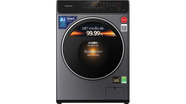 Máy giặt Panasonic Inverter 9 kg NA-V90FC1LVT mặt chính diện