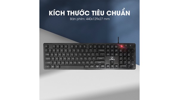 Bàn phím có dây Zadez ZK-121 kích thước bàn phím