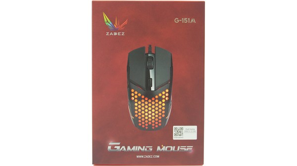 Chuột gaming có dây Zadez G-151M Đen mặt sau hộp
