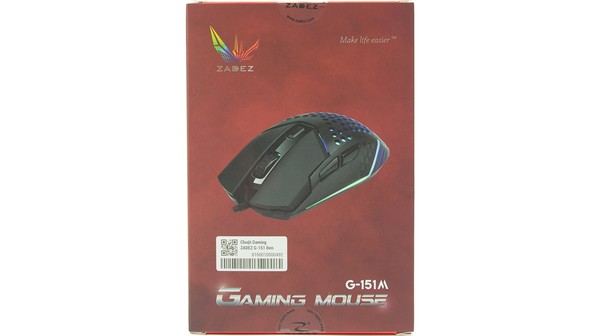 Chuột gaming có dây Zadez G-151M Đen mặt trước hộp