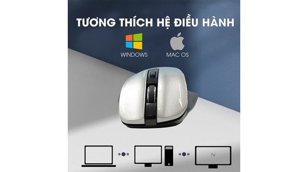 Chuột không dây Zadez M-353G Xám tương thích hệ điều hành