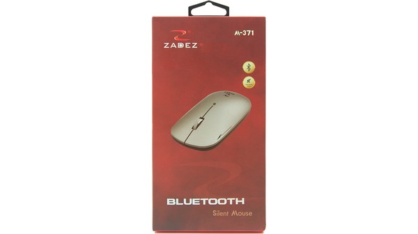 Chuột không dây Bluetooth Zadez M-371SV Bạc mạt trước hộp