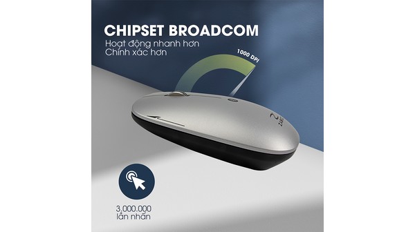 Chuột không dây Bluetooth Zadez M-371SV Bạc chính xác