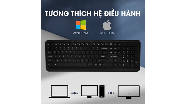 Bộ bàn phím chuột không dây Zadez ZMK-333