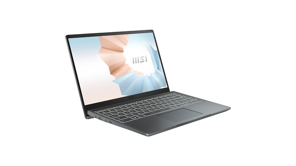Laptop MSI Modern 14 B11MOU-1031VN nghiêng trái