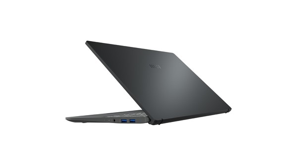 Laptop MSI Modern 14 B11MOU-1031VN mặt lưng nghiêng phải