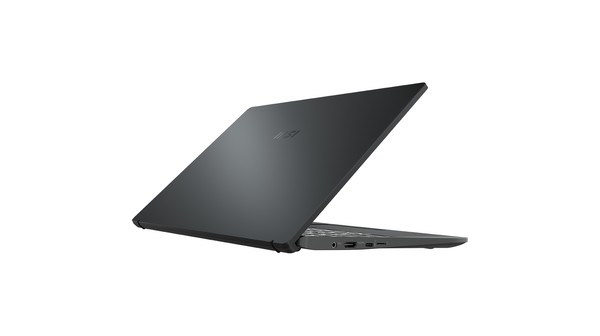 Laptop MSI Modern 14 B11MOU-1031VN mặt lưng nghiêng trái
